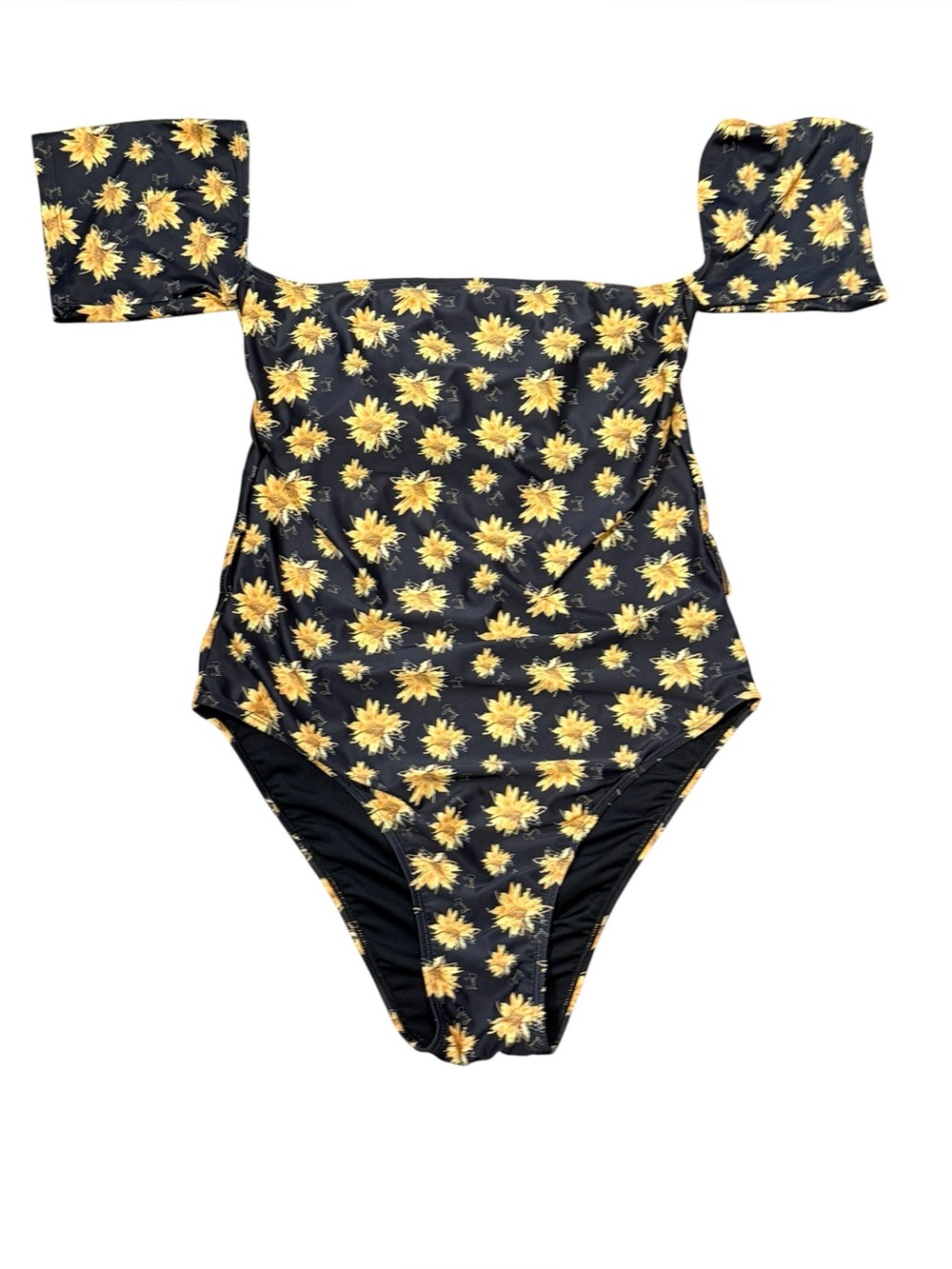 Juicy Couture Sunflower Off Shoulder One Piece Swimsuit XL - Picture 4 of 10